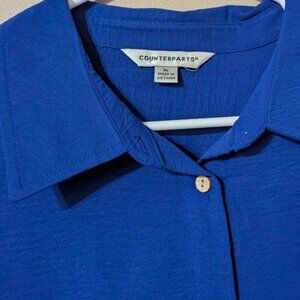 Counterparts cobalt blue tunic XL